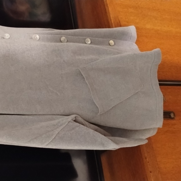 NWT Wynne Lounge gray velour button down cardigan Sz PL - Picture 6 of 12